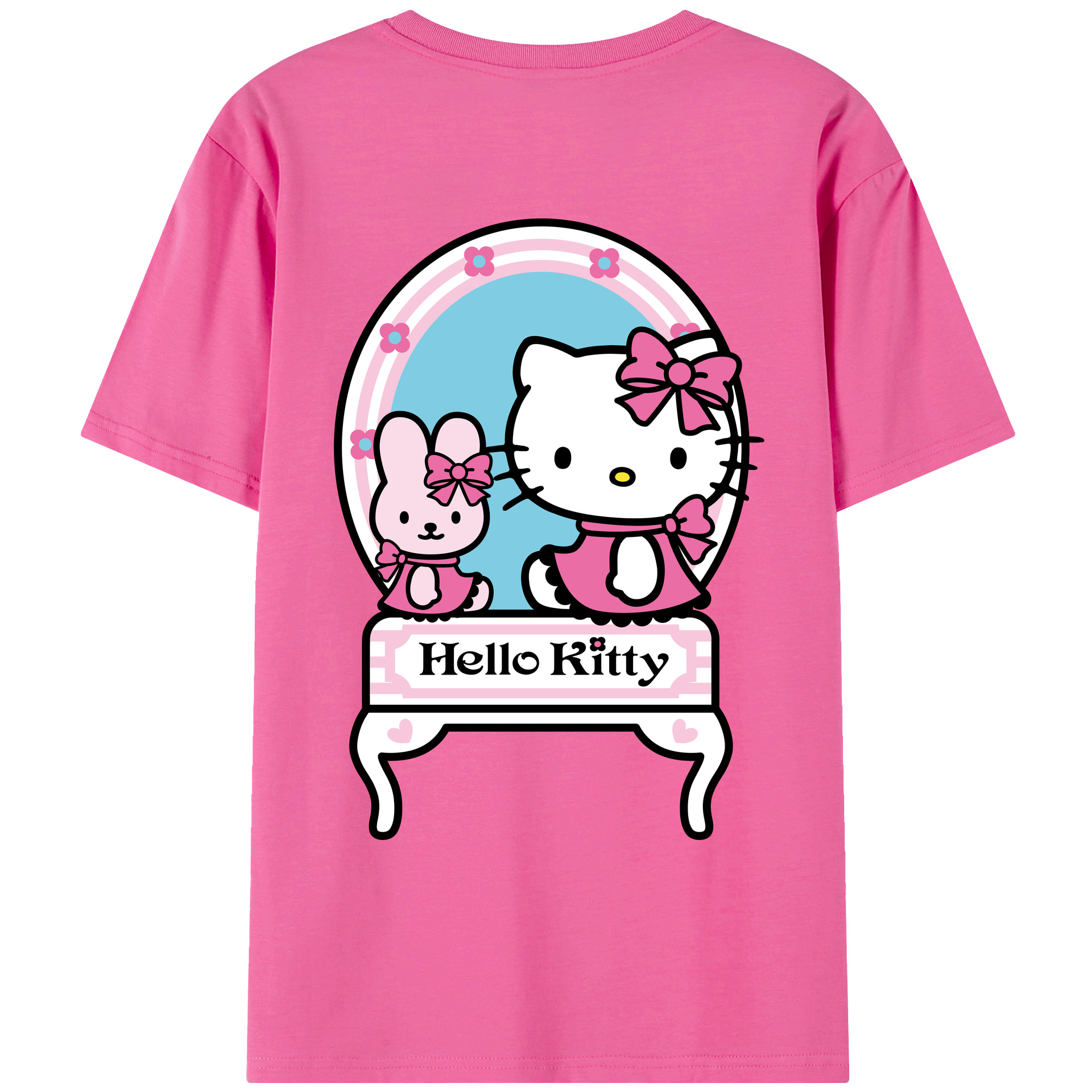 （画像用） Hello Kitty ハローキティ レディース半袖Tシャツ(バックプリント)